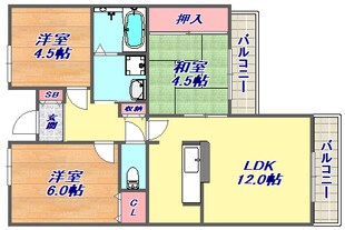 エリム摩耶の物件間取画像